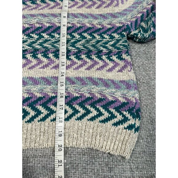 Poles Maison Montagut Sweater Womens Medium Purple‎ Textured Cotton Linen Jumper - Picture 6 of 13